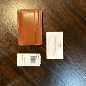 Brand New: Coach Buffalo Leather Wallet & Money Clip